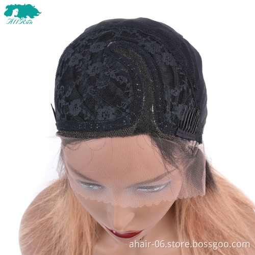 wholesale 100% unprocessed virgin human hair 1b 27 ombre color human hair wig